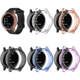 FitTurn Screen Protector Case Compatible with Garmin Venu 2 & Vivoactive 4 Watch TPU Slim Case Cover [Plating Metal Color Frame] [3D Full Coverage] Shell Protective for Venu 2 Watch