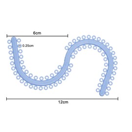 Angzhili Dental Orthodontic Separator Ties S Type S Type Dental Elastic Orthodontic Ligature Ring Ties 700 Rings/10 Sticks (Blue)