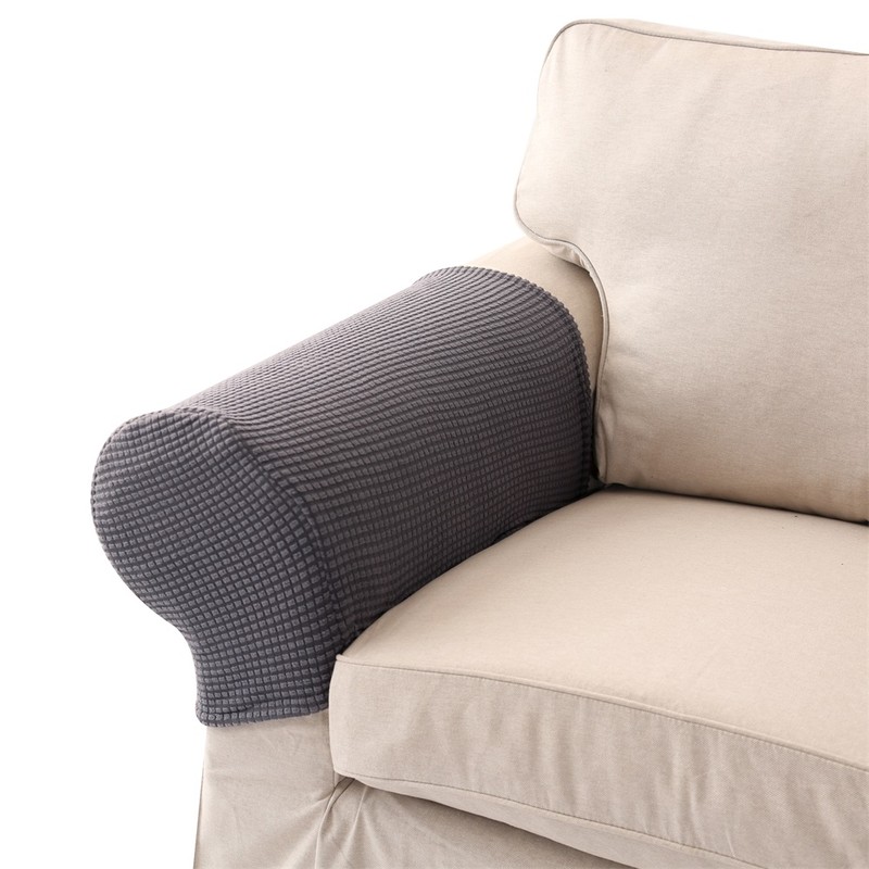 Universal Knit Thicken Non Slip Sofa Armrest Cover Polyester Flexible