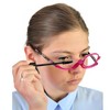 Mini Brille Make-Up Glasses with Flip Lens (Purple), Fashionable Magnifying