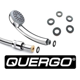 QUERGO 5X Shower Hose Washer Rubber - Shower Head Washer - Shower Hose Rubber - Rubber Washers - Shower Seal - Rubber Washer - Rubber Washers for Plumbing - Washers for Showers
