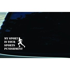 Southern Fried Decals 5,5" X 4" My Sport is Your Sports Punishment- Man Vinyl Die Cut Decal