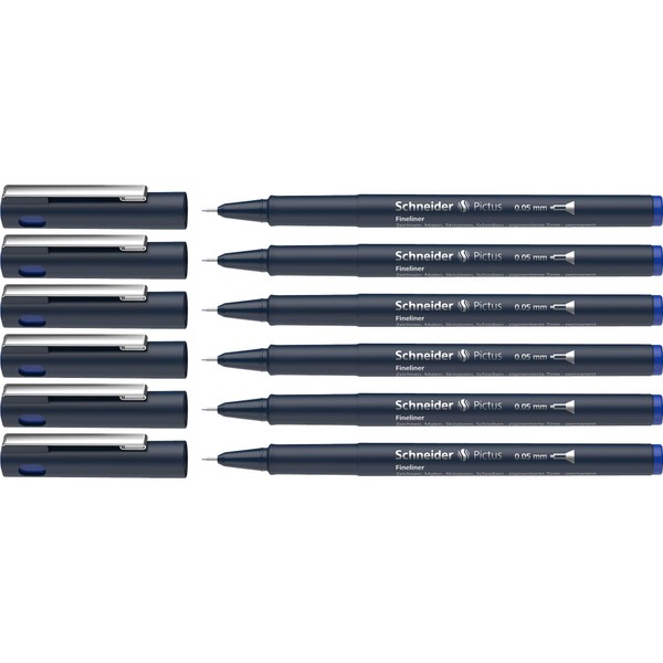Schneider Pictus Fineliner (Line Width 0.05 mm, Indelible Pigment Liner,