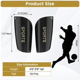 1 Pair Soccer Shin Guards with 6 Pairs Black Sleeves, Protective Soccer Shin Pads, Shin Guards Sleeves with Inserted Pocket for Youth Teen Adult Lightweight Soccer Equipment