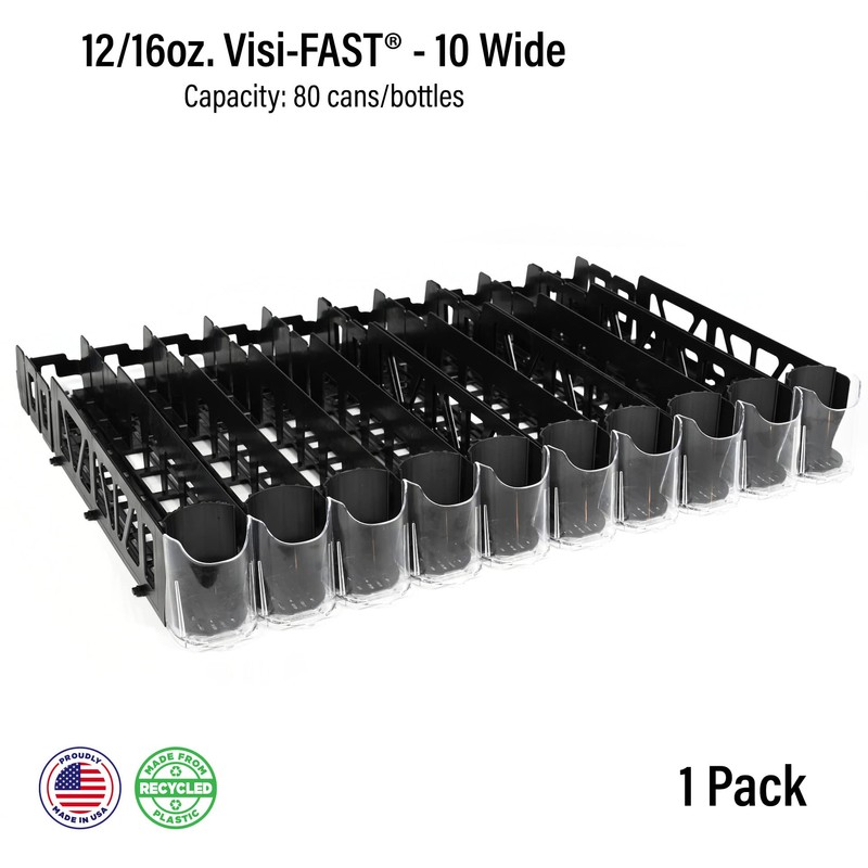 Display Technologies Visi-FAST Spring Push Drink Dispenser, Refrigerator Organizers and