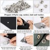 12 Sets Snap Fastener Kit, Press Studs Snap Fasteners Clothing