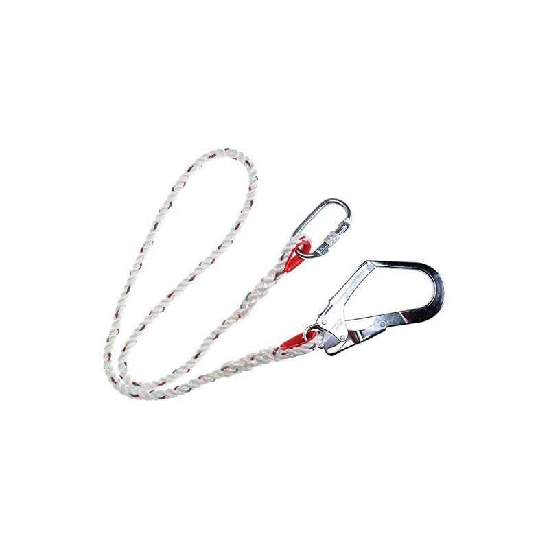 TOP LOCK Beaten retaining rope 150 cm, 1 large carabiner,