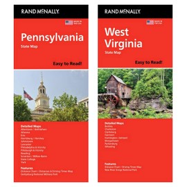 Rand McNally State Maps: Pennsylvania and West Virginia (2 Maps)
