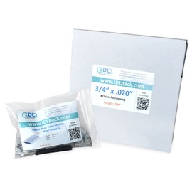 IDL Packaging Refill for Round 3/4" Steel Strapping Kits - 3/4" x 200' Steel Strapping Coil in Self-Dispensed Cardboard Box and 100 of 3/4" Closed Seals