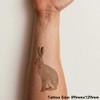 'Hare' Temporary Tattoo - Water Resistant, Skin-Safe, Non-Toxic Transfer (TO00033066)