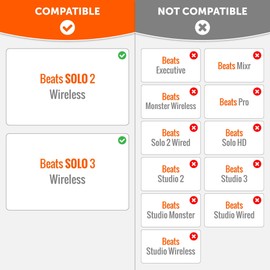 WC Extra Thick Replacement Earpads for Beats Solo 2 & 3 by Wicked Cushions - Ear Pads for Beats Solo 2 & 3 Wireless ON-Ear Headphones - Soft Leather, Luxury Memory Foam, Strong Adhesive | Gold Marble