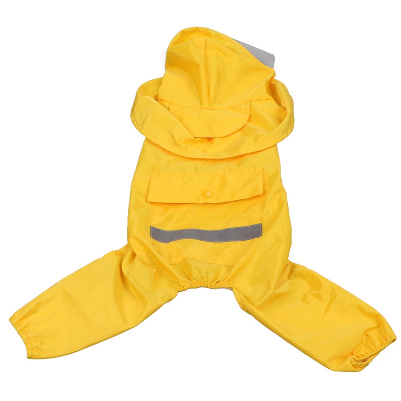 Dog Raincoat Waterproof Breathable Adjustable Hooded Dog Raincoat with Pocket