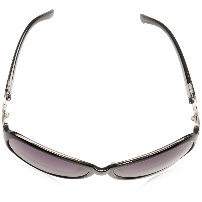 Foster Grant Gafas de lectura ovaladas para mujer, Negro/Transparente, 62