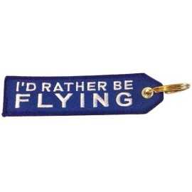 Born Aviation  I'd Rather Be Flying Embroidered Keychain