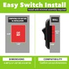 Leisure LED Contemporary Quadruple SPST On-Off Switch with Bezel, 12-Volt,
