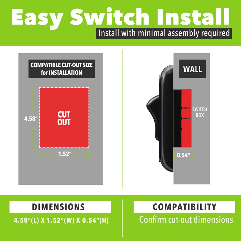Leisure LED Contemporary Quadruple SPST On-Off Switch with Bezel, 12-Volt,