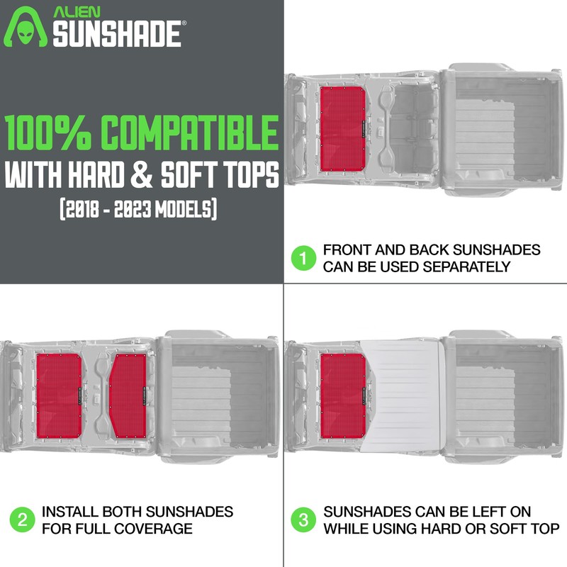 Alien Sunshade Jeep Gladiator Sun Shade Red (2018-2023) Jeep Gladiator