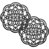 Yopay 2 Pack Cast Iron Trivet Heavy Duty, 7.7 inch