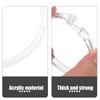 Abaodam 24 PCS Clear Plastic Shower Curtain Rings, Easy Snap