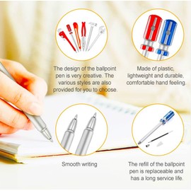 LATERN 12Pcs Novelty Ballpoint Pens, 16CM Hardware Hand Tool Shape Pens Black Ink Writing Pen Wrench Pliers Hammer Screwdriver Design for Kids Adults School Office Gift Stationary Supplies