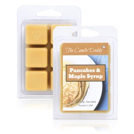 The Candle Daddy Pancakes & Maple Syrup - Sticky and Sweet Pancake Scented Melt- Maximum Scent Wax Cubes/Melts- 1 Pack -2 Ounces- 6 Cubes