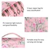 Pencil Case Rose Printed Multi Layer Zipper 252 Slots Portable