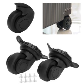 Luggage Wheels Replacement, PP and PET Luggage Replacement Wheels Tourister Replacement Wheels with Multiple Screws for Luggage Cases