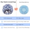INNELO - Gorro de ducha de lujo, reutilizables, impermeables, para