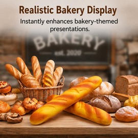 2 Pack Fake Baguettes, 13.5'' Realistic Artificial Bread Decor