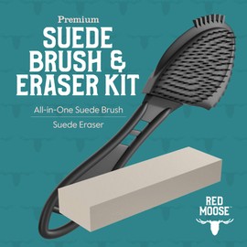Suede Brush and Eraser Set - 2pc Custom Suede Brush and Suede Eraser - Red Moose