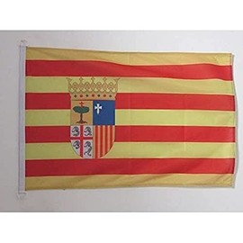 AZ FLAG Aragon Flag 3' x 5' External Use - Spanish region of Aragón flags 90 x 150 cm - Banner 3x5 ft Knitted Polyester with rings