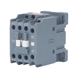 3 Phase AC Contactor 1 NO 1 NC Silver Contact Low Voltage Electric Contactor 35mm Rail Mount 12A 220V