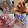 Jremg Black Snake Nail Art Stickers Goth Moon Star Snake