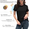 KevaMolly Basic Black T Shirts for Women UPF 50+ Short