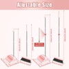 KZKR Pink Broom and Dustpan Set with Adjustable Handle for