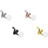 PIERCINGLINE PTFE Labret with Internal Thread Titanium Attachment Snake Piercing