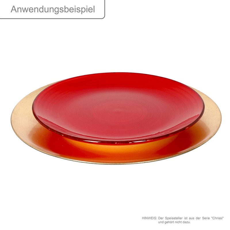 MamboCat Set of 6 Gold Place Plates, Christmas Plates, Table