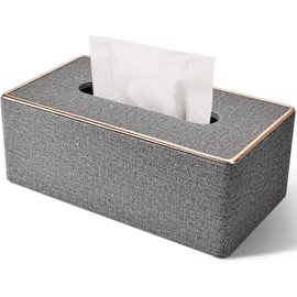 Funda para caja de pañuelos rectangular, soporte para caja de pañuelos de cuero PU para Kleenex, servilleta, fundas para cajas de pañuelos rectangulares para baño, coche, hogar, oficina, decorativo