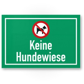 Komma Security Keine Hundewiese Dogs Prohibited Notice Sign - Dog Prohibition Meadow Lawn - Prohibition Sign Dog Prohibition Sign Prohibition Dogs - Access Dogs Prohibited Green