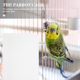 100pcs Parrot Cage Mat Bird Cage Pet Cages Cushion Cockatiel Cage Bird Accessories Pet Supply Parrot Cage Cushion Parrot Cage Bottom Cushion Paper Manure Tray White Absorb Water