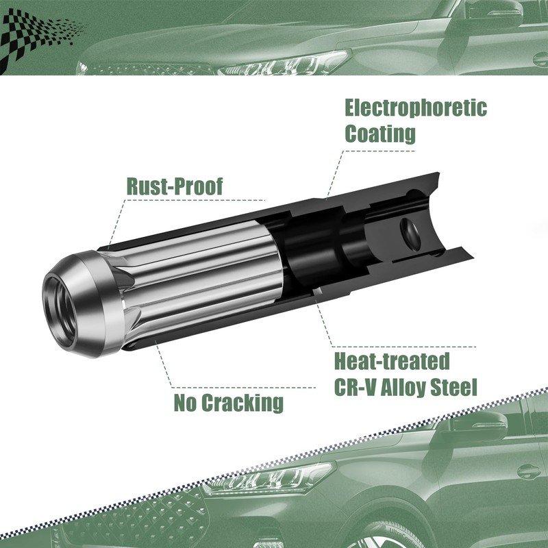 Glorider 7 Spline Lug Nuts Key Socket, 1/2 Inch Drive