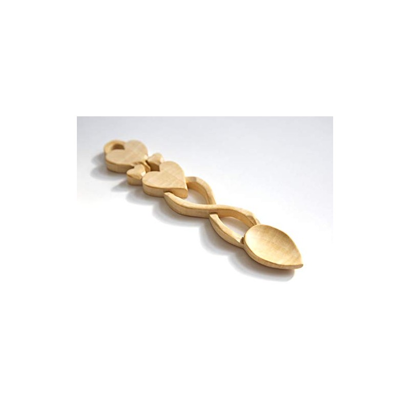 Two Hearts in One Love Spoon (Light Coloured) - Free