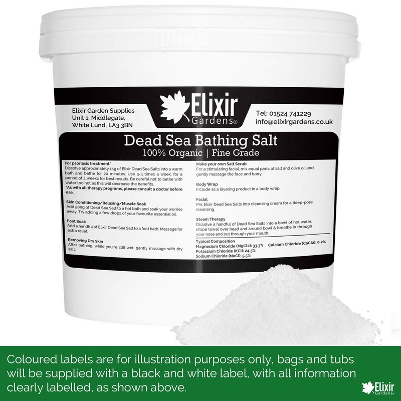Elixir Gardens High Grade Dead Sea Bath Salts/Advanced Mineral Extract