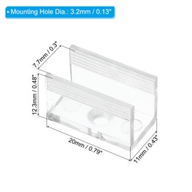 PATIKIL Rope Light Mounting Brackets, 100pcs Neon Light Fixing Clip Clamp Support Holder for 8mm Width Neon LED Strip Lighting