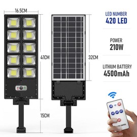 Solar LED Light Outdoor Waterproof Garden Light 10000LM Control Power Remote Solar  Lamp Gardening Wall Lamps Solar flood lig parking lot streetlamp street - Size: 420 LED