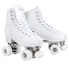 Skate Gear Retro Quad Roller Skates with Structured Boot (White,