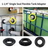 2 Pack 1-1/4" Vsttar Flexible Tank Adapter (Bulkhead), Flexible Pipe-to-Tank