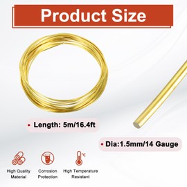 sourcing map 0.2mm/32 gauge Copper Wires for Jewelry Making, 1 Roll Craft 10m Tarnish Resistant Beading Wires for Jewelry Making Supplies(Rose Gold)