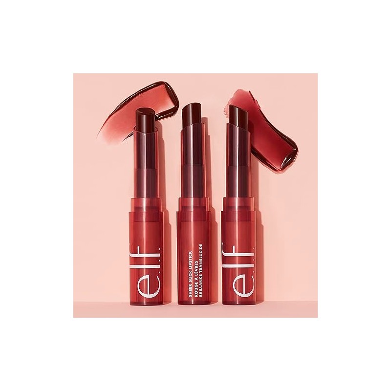 e.l.f. Sheer Slick Lipstick, Hydrating Lipstick For Sheer Color With