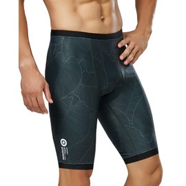 Onvous Pro Swim Jammers for Men | Men's Athletic Swimwear Jammers | Mens Jammers for Swimming | Mens Swim Jammers Size 28-38, Jungle - Light, 32